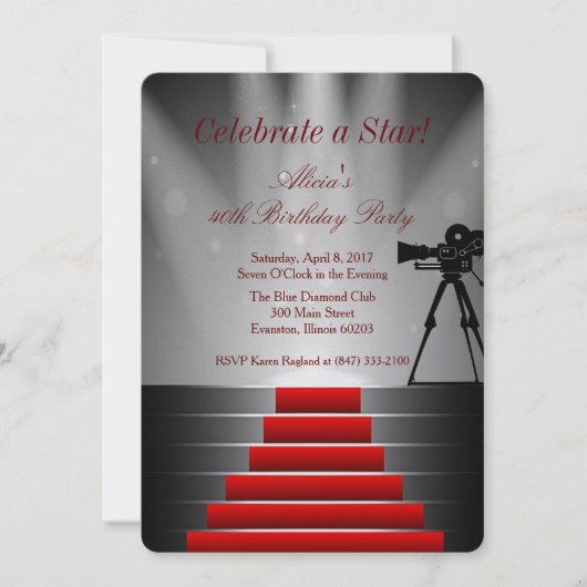 Geburtstagsfeier Einladung (Vorderseite)