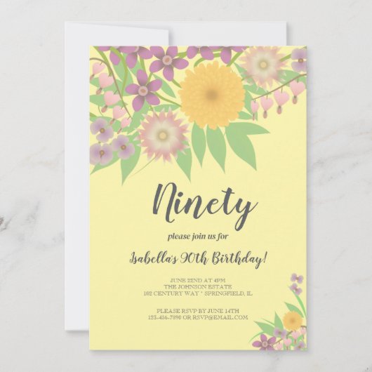 Geburtstagsfeier Einladung (Vorderseite)