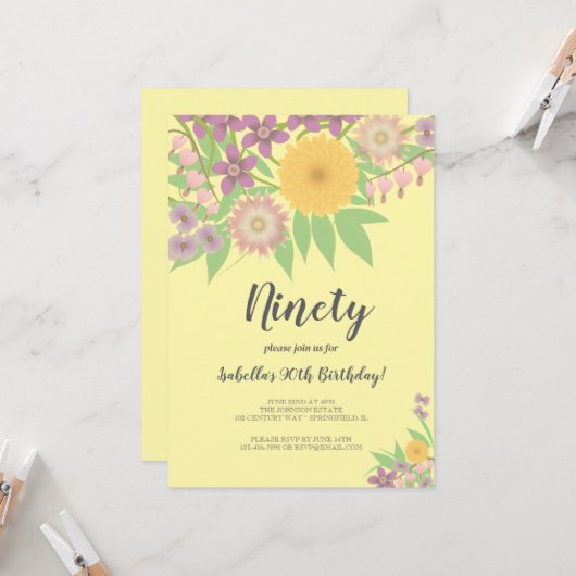 Geburtstagsfeier Einladung (Vorderseite/Rückseite Beispiel)