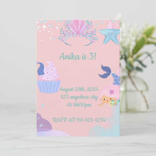 Geburtstagsfeier Einladung (Stehend Vorderseite)