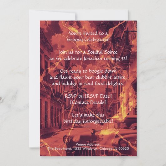 Geburtstagsfeier Einladung (Rückseite)