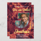 Geburtstagsfeier Einladung (Vorne/Hinten)