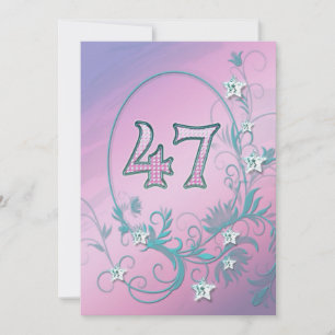 Geburtstagsfeier Einladung 47 Jahre alt