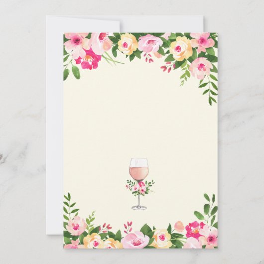 Geburtstagsfeier Einladung Floral (Rückseite)