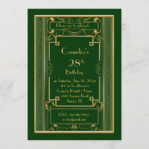 Geburtstagsfeier Einladung Frau, großartig Gatsby,