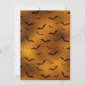 Geburtstagsfeier Einladung mit Fledermäusen (Rückseite)