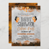 Geburtstagsfeier Einladung mit Fledermäusen (Vorne/Hinten)