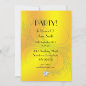 Geburtstagsfeier Einladung mit hellen Sternen (Rückseite)