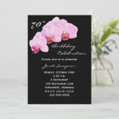 Geburtstagsfeier Einladung Orchideen (Stehend Vorderseite)