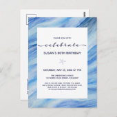 Geburtstagsfeier Einladung Postkarte (Vorne/Hinten)