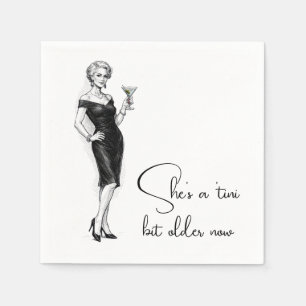 Geburtstagsfeier Elegante Frau Mit Martini Serviette