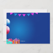 Geburtstagsfeier Foto Einladung (Rückseite)