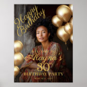 Geburtstagsfeier Foto willkommen Poster (Vorne)