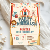 Geburtstagsfeier für alle Party-Tiere Zirkus