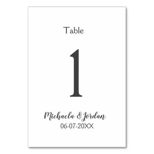 Geburtstagsfeier für Hochzeiten Tischnummer (Vorderseite)