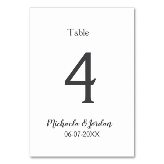 Geburtstagsfeier für Hochzeiten Tischnummer (Vorderseite)