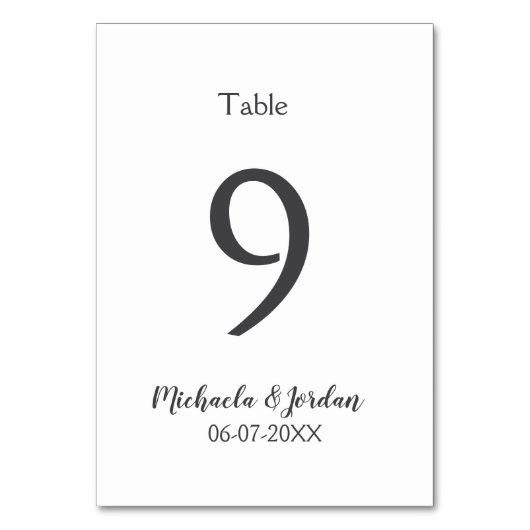 Geburtstagsfeier für Hochzeiten Tischnummer (Vorderseite)