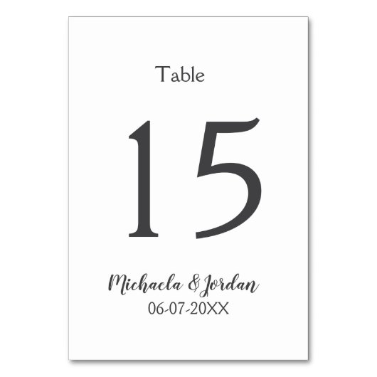 Geburtstagsfeier für Hochzeiten Tischnummer (Vorderseite)