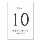 Geburtstagsfeier für Hochzeiten Tischnummer (Rückseite)