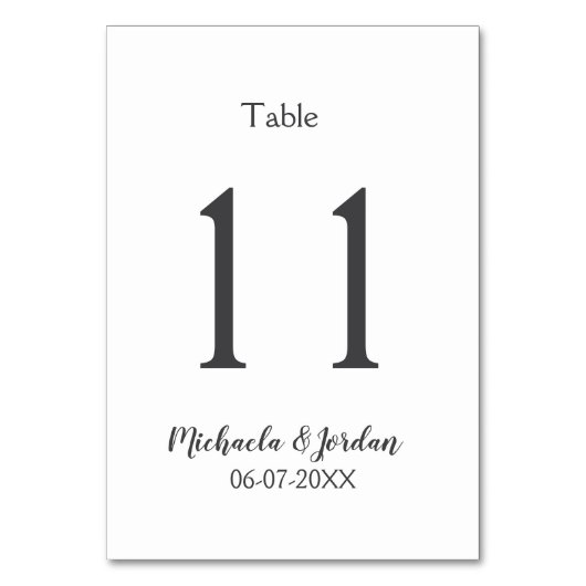 Geburtstagsfeier für Hochzeiten Tischnummer (Vorderseite)