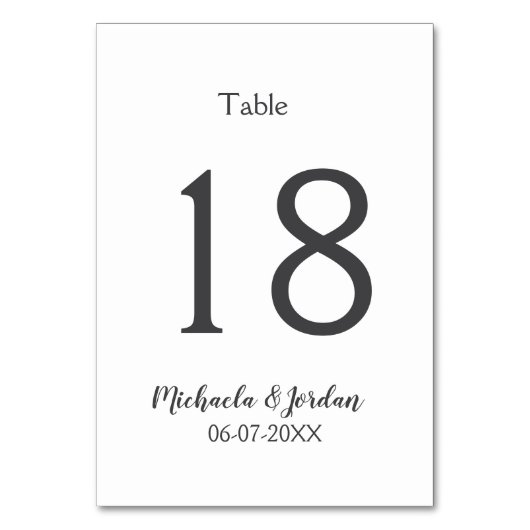 Geburtstagsfeier für Hochzeiten Tischnummer (Vorderseite)