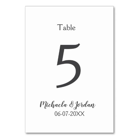 Geburtstagsfeier für Hochzeiten Tischnummer (Vorderseite)