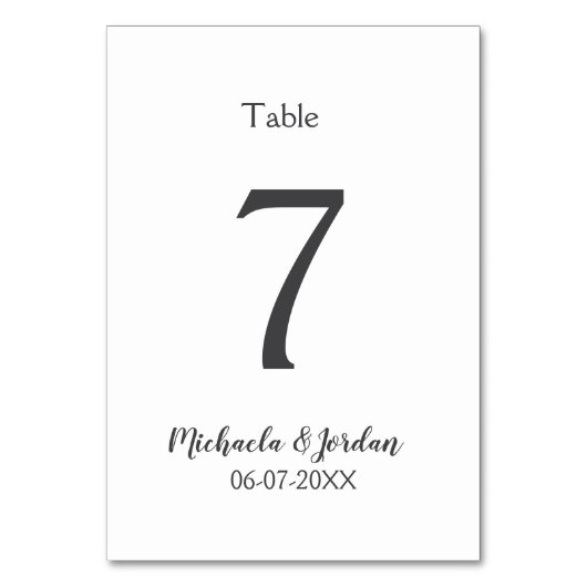 Geburtstagsfeier für Hochzeiten Tischnummer (Vorderseite)