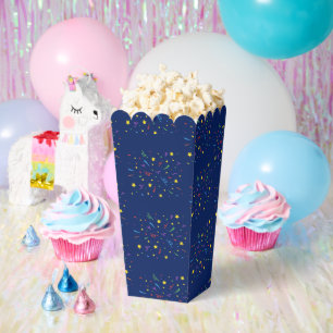 Geburtstagsfeier für Kinder Blaue Konfetti-Popcorn Geschenkschachtel