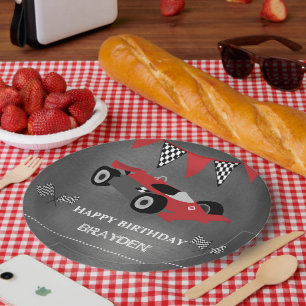 Geburtstagsfeier für Kinder mit Kreidetafel-Rennwa Pappteller