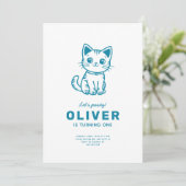 Geburtstagsfeier für Kleinkinder mit Farbtupfern Einladung (Stehend Vorderseite)