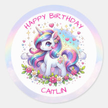Geburtstagsfeier für Regenbogen-Einhorn-Mädchen pe