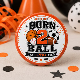 Geburtstagsfeier für Sportjungen zum 2. Geburtstag Button
