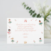 Geburtstagsfeier für Tanz & Twirl Dankeskarte (Stehend Vorderseite)