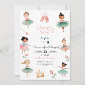 Geburtstagsfeier für Tanz & Twirl Einladung (Vorderseite)