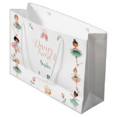 Geburtstagsfeier für Tanz & Twirl Große Geschenktüte (Vorderseite Schrägansicht)
