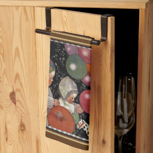 Geburtstagsfeier für Vintage Kinder, Ballons und S Geschirrtuch