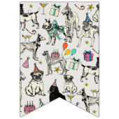 Geburtstagsfeier für whimsical Hunde Wimpelkette (Dritte Fahne)