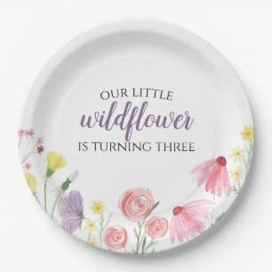 Geburtstagsfeier für Wildflower Mädchen Pappteller