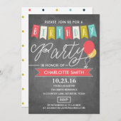 Geburtstagsfeier | Geburtstag Einladung (Vorne/Hinten)