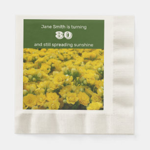 Geburtstagsfeier Gelbe Blumen Feier Serviette