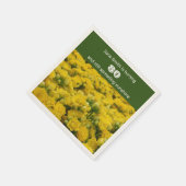 Geburtstagsfeier Gelbe Blumen Feier Serviette (Ecke)