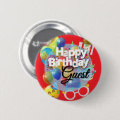 Geburtstagsfeier-Geschenk für Kinder Button (Vorne & Hinten)