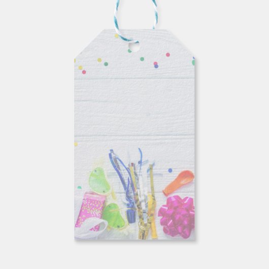 Geburtstagsfeier Geschenkanhänger (Rückseite)