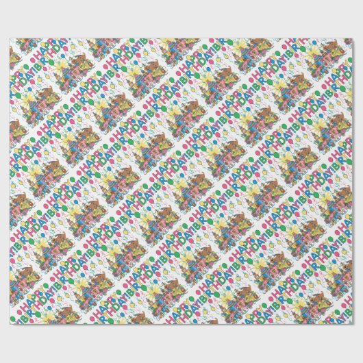 Geburtstagsfeier Geschenkpapier (Flach)