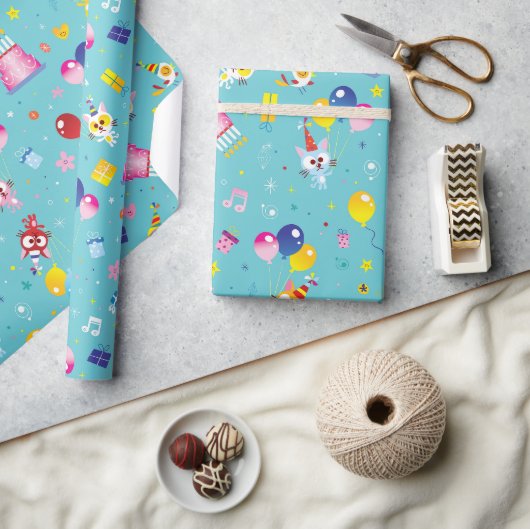 Geburtstagsfeier geschenkpapier (Kunsthandwerk)