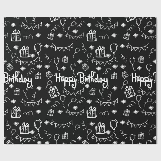 Geburtstagsfeier Geschenkpapier (Flach)