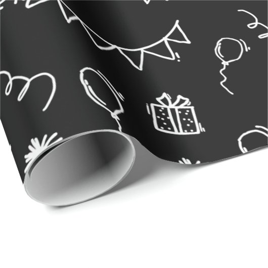 Geburtstagsfeier Geschenkpapier (Rolleneckpunkt)