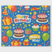 Geburtstagsfeier geschenkpapier (Flach)