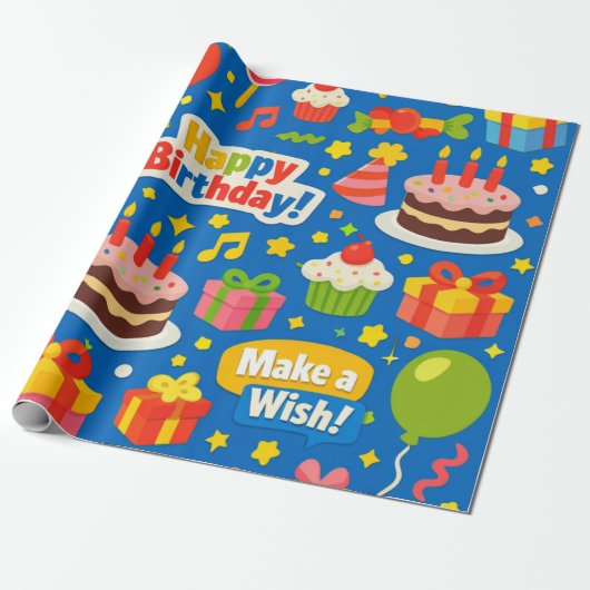 Geburtstagsfeier geschenkpapier (Ungerollt)