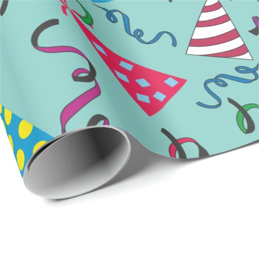 Geburtstagsfeier Geschenkpapier (Rolleneckpunkt)
